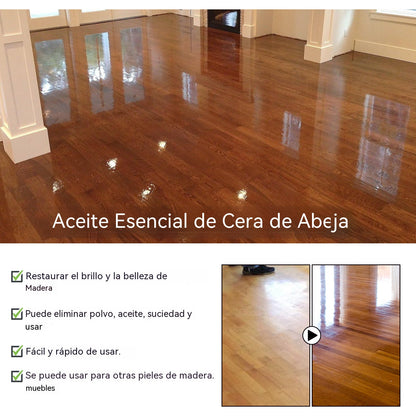 🔥Spray de cera de abeja natural micromolecular para el cuidado de muebles, mantenimiento y pulido de suelos.