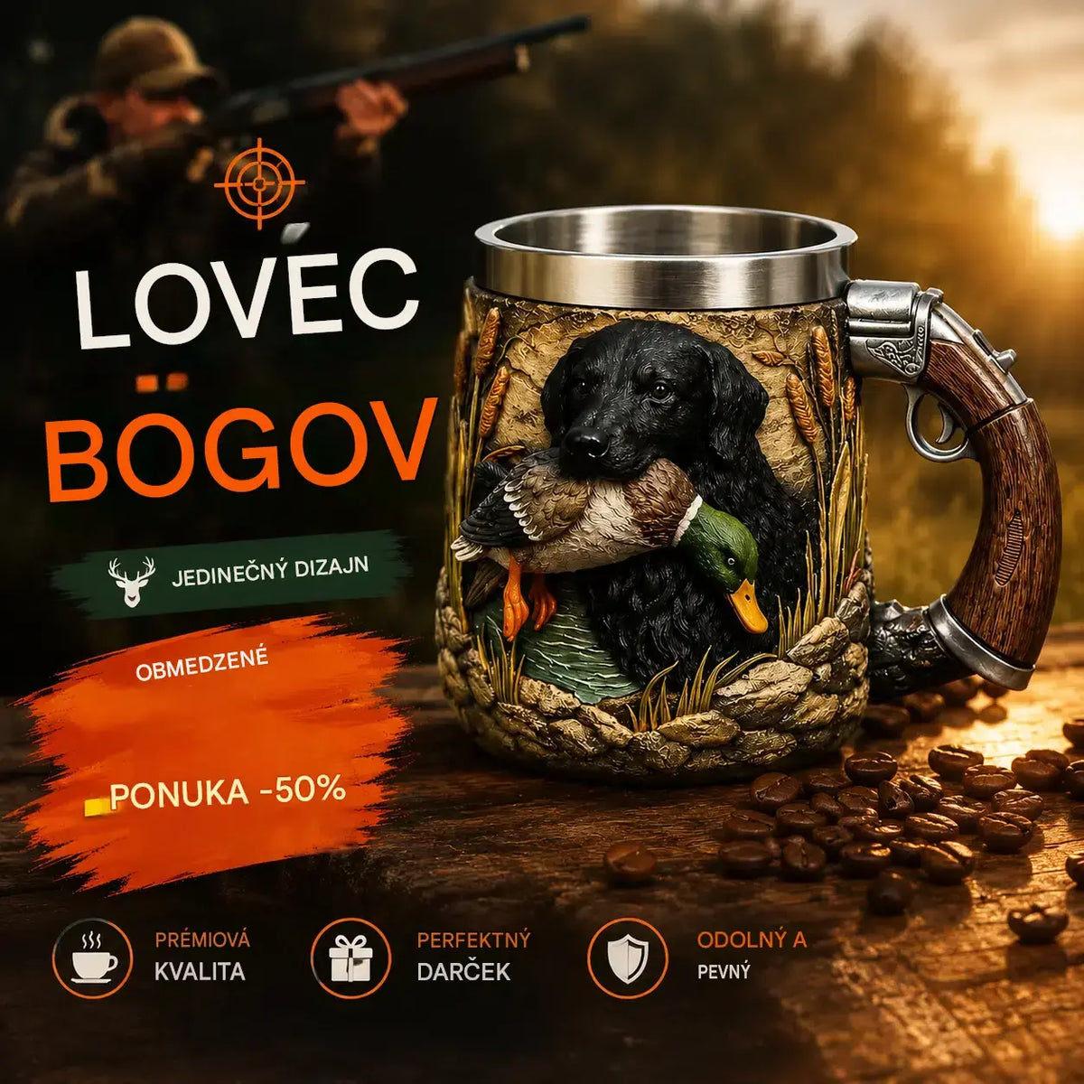 🔥【Na predaj – zľava 50 %】🔫☕ Nový hrnček na kávu pre poľovníkov