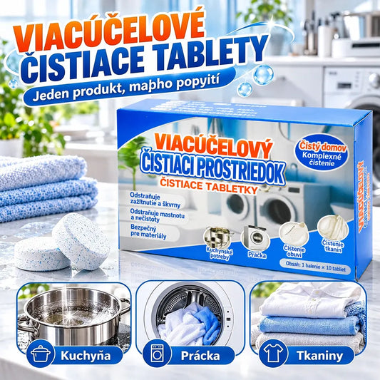 🔥✨【4 krabice 24 eur】【Rýchle čistenie】🔥Multifunkčné šumivé tablety na čistenie domácnosti