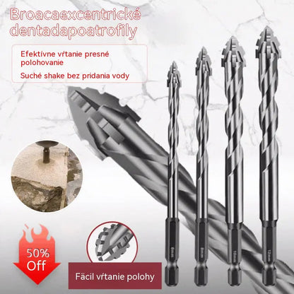 🛠🛠【6-dielna sada 26 eur】【4+5+6+8+10+12 mm】Sada vysokopevnostných 6-drážkových excentrických vrtákov