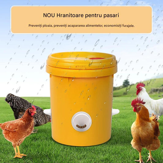 🐓【15 alimentatoare + Perforator】 Hrănitor automat pentru pui, rață și gâscă