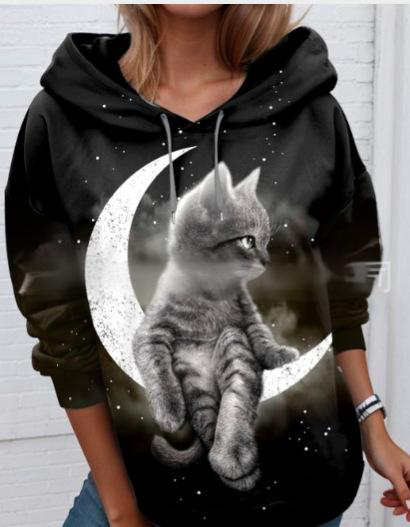 🐱🐱【S-6XL】Nové dámske zimné tričko, roztomilý mačacie vzor