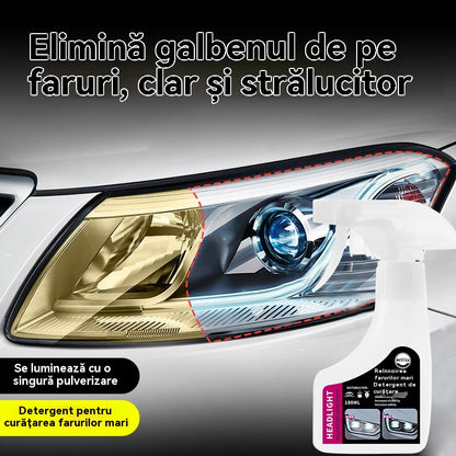 🔧🚗【Reducere -50%】Lichid de reparare a farurilor – Fără șlefuire (pulverizare, curățare, lustruire)