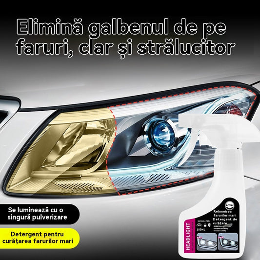 🔧🚗【Reducere -50%】Lichid de reparare a farurilor – Fără șlefuire (pulverizare, curățare, lustruire)