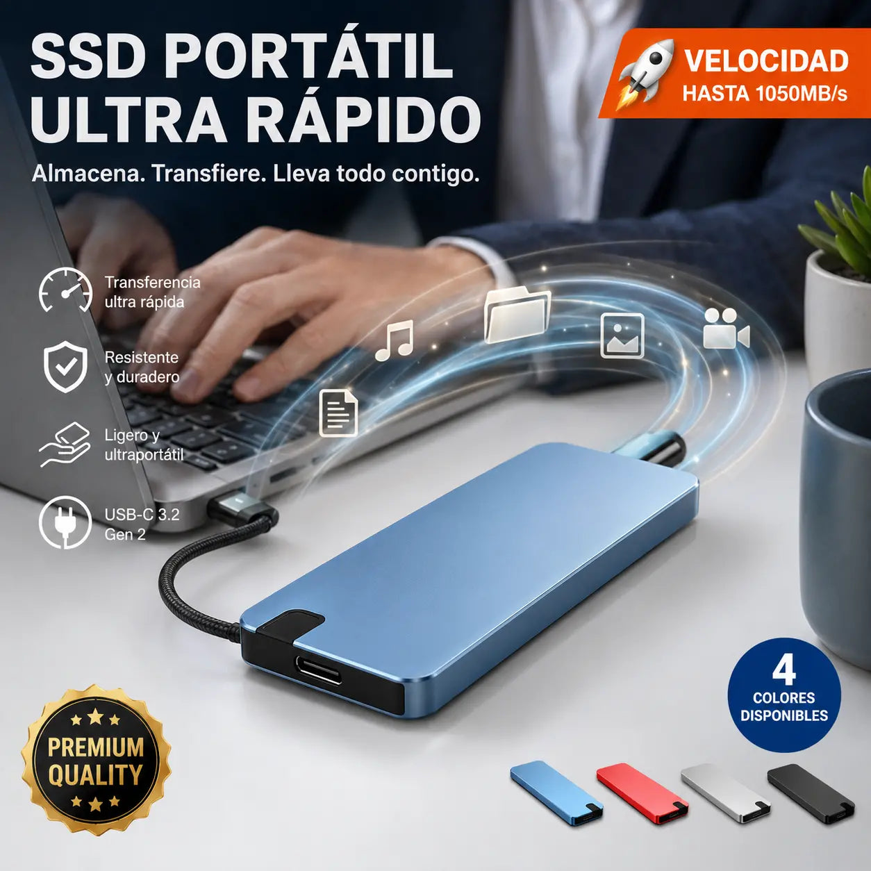【8TB】⚡ Disco Duro USB 3.0 Multifuncional de Alta Velocidad | Transferencia Rápida, Gran Compatibilidad, Almacenamiento Sin Preocupaciones 💻📦