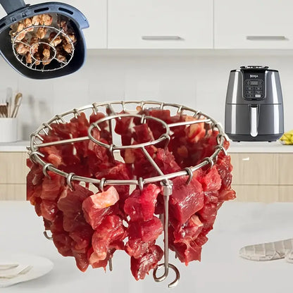 【💥Compra 1 y llévate 1 gratis】🍢🍖🍗Parrilla de acero inoxidable 304 con 24 brochetas para horno freidora de aire