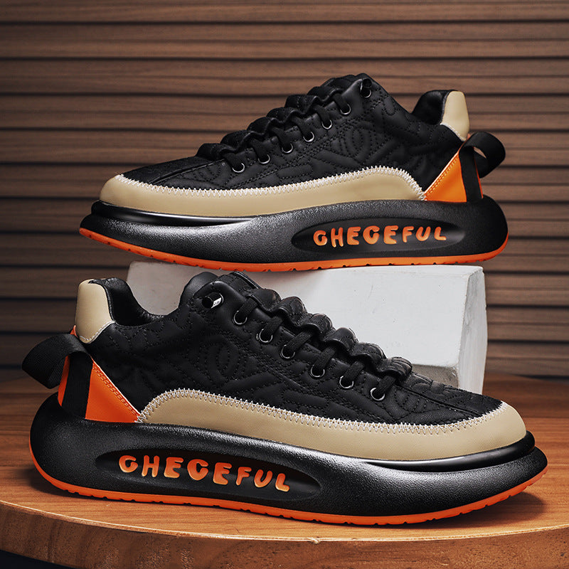 【39-44】2025 calzado deportivo para hombre de cuero genuino de alta calidad, suela suave antideslizante
