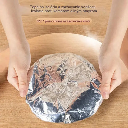 ✨【Balenie 50 kusov】♻️🍲Opakovane použiteľné viečka z potravinárskej hliníkovej fólie