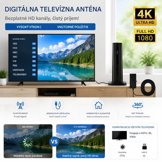 🔥Vnútorný HD digitálny TV prijímač🌐