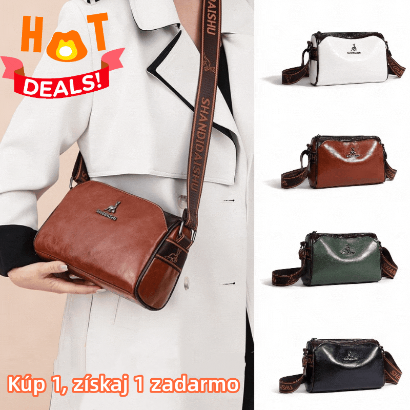 🔥【50% ZĽAVA】👜👜Veľkokapacitná mäkká kožená kabelka, dámska taška cez rameno