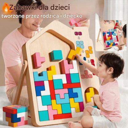 🔥🌈【Kup 1, a 1 dostaniesz gratis】Tetris – edukacyjna układanka dla dzieci z klockami