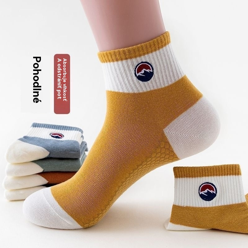 【10 párov】🧦🌈 Pánske priedušné športové ponožky do polovice lýtka, odvádzajúce pot