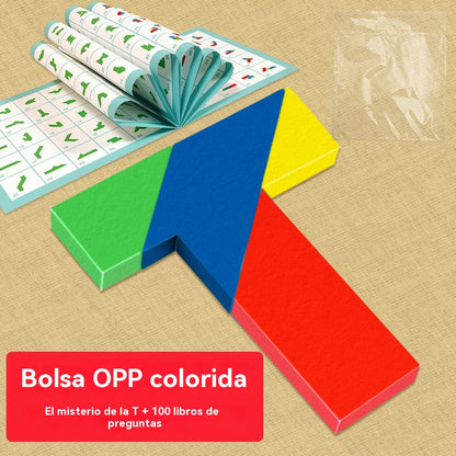 💕🎭Juguete rompecabezas tangram versátil en forma de T