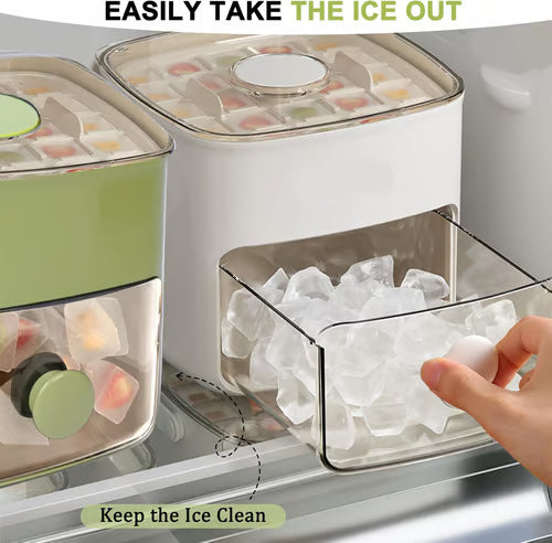 🥤🧊 ¡50 % de descuento! Máquina de hielo con función de almacenamiento: produce 48 cubitos a la vez, tapa a prueba de fugas. Apilable, ahorra espacio. Incluye pala y pinzas para hielo 🏖️✅