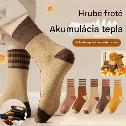 🔥【10 párov】🎁Silné bavlnené ponožky v zime, teplé a izolačné