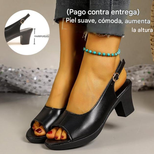 💖【Pago contra entrega】🥿Zapatos de mujer nuevos 2026, de piel suave, cómodos, que aumentan la estatura