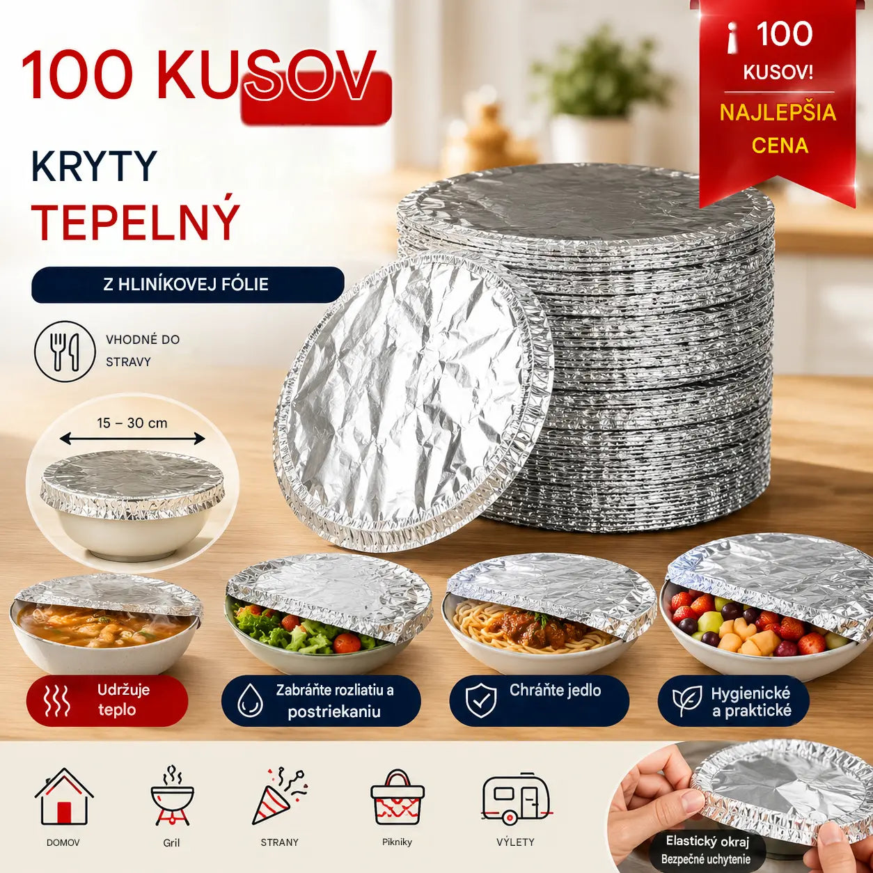 💥💥【100 kusov】24 eur⏰ Izolačný kryt z hliníkovej fólie