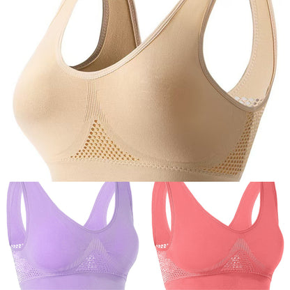 😍【Paquete de 3】Sujetador sin costuras para todas las tallas ❤️ Transpirable y refrescante 【40-120KG】