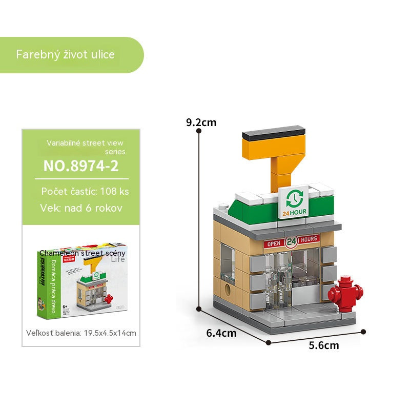 🏙️🧩【50% zľava po obmedzenú dobu】 Kompatibilné s LEGO mini city street scene stavebnými blokmi vzdelávacích stavebných hračiek