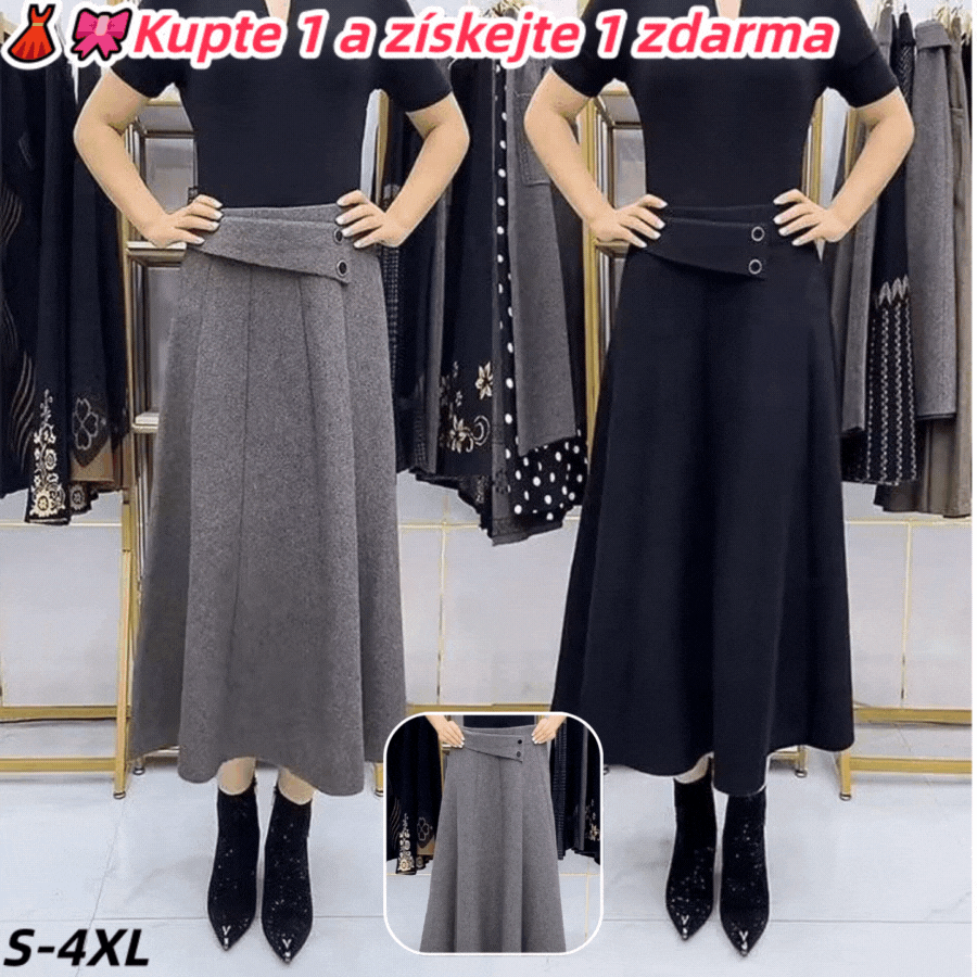 👗🎀【Polovičná zľava】【S–4XL】Vlnená sukňa na jeseň a zimu