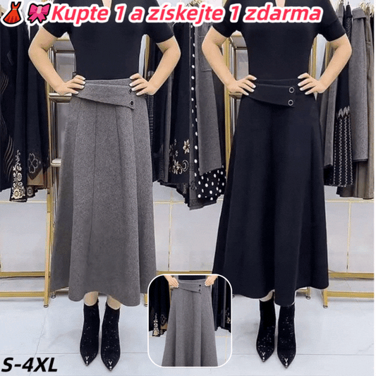 👗🎀【Polovičná zľava】【S–4XL】Vlnená sukňa na jeseň a zimu