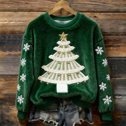 🎄❄️【¡Oferta -50%】Suéter navideño de franela para mujer con estampados bonitos