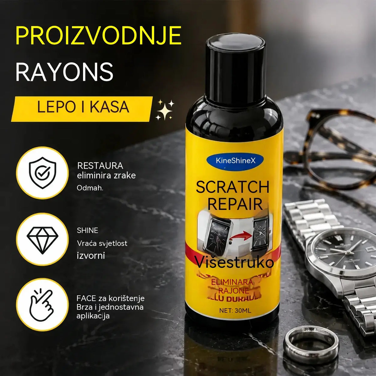 ✨Kupite jedan, drugi dobijete gratis!🛡️Višenamjenska pasta za poliranje za popravak ogrebotina【100ml + spužva】