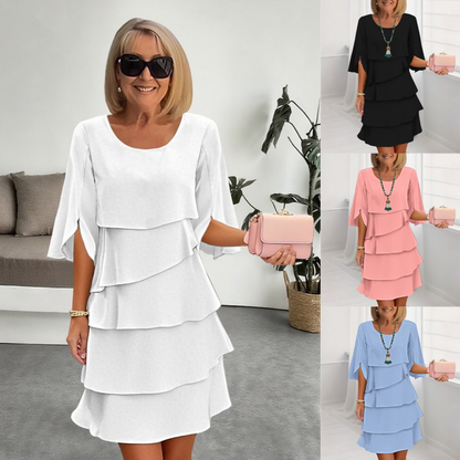 💃🎁【S-3XL】✨Elegantné viacvrstvové šaty s volánikmi na manžetách, štýlové a sofistikované💃