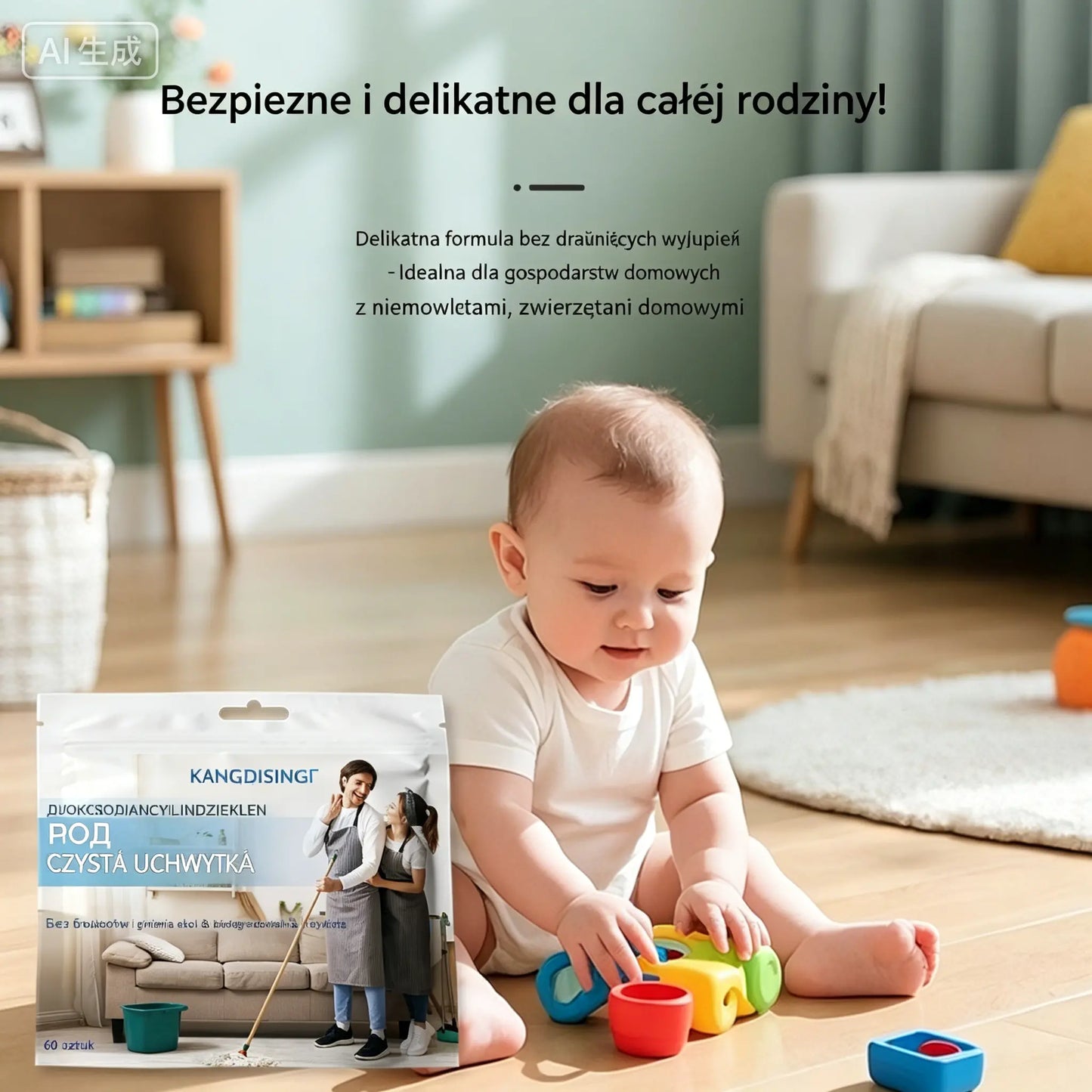 🧼✨ 240 tabletek czyszczących 3w1 | Antybakteryjne i odświeżające | Do podłóg, płytek i kampera