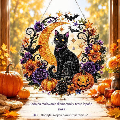 🔥Horúci výpredaj! 50% zľava!✨⚡ Predaných viac ako 50 000 kusov! 🎁🍂 Prívesok - tekvicový veniec - sada na maľovanie vlastnými rukami