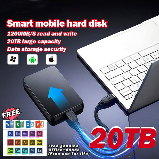 Hard disk mobil Toshiba de 20TB de capacitate ultra mare + Office original gratuit + Adobe