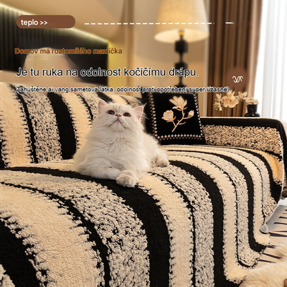 🛋️【Novinka! Sleva 40 % po omezenou dobu!】🎉 Měkký a protiskluzový plyšový potah na pohovku