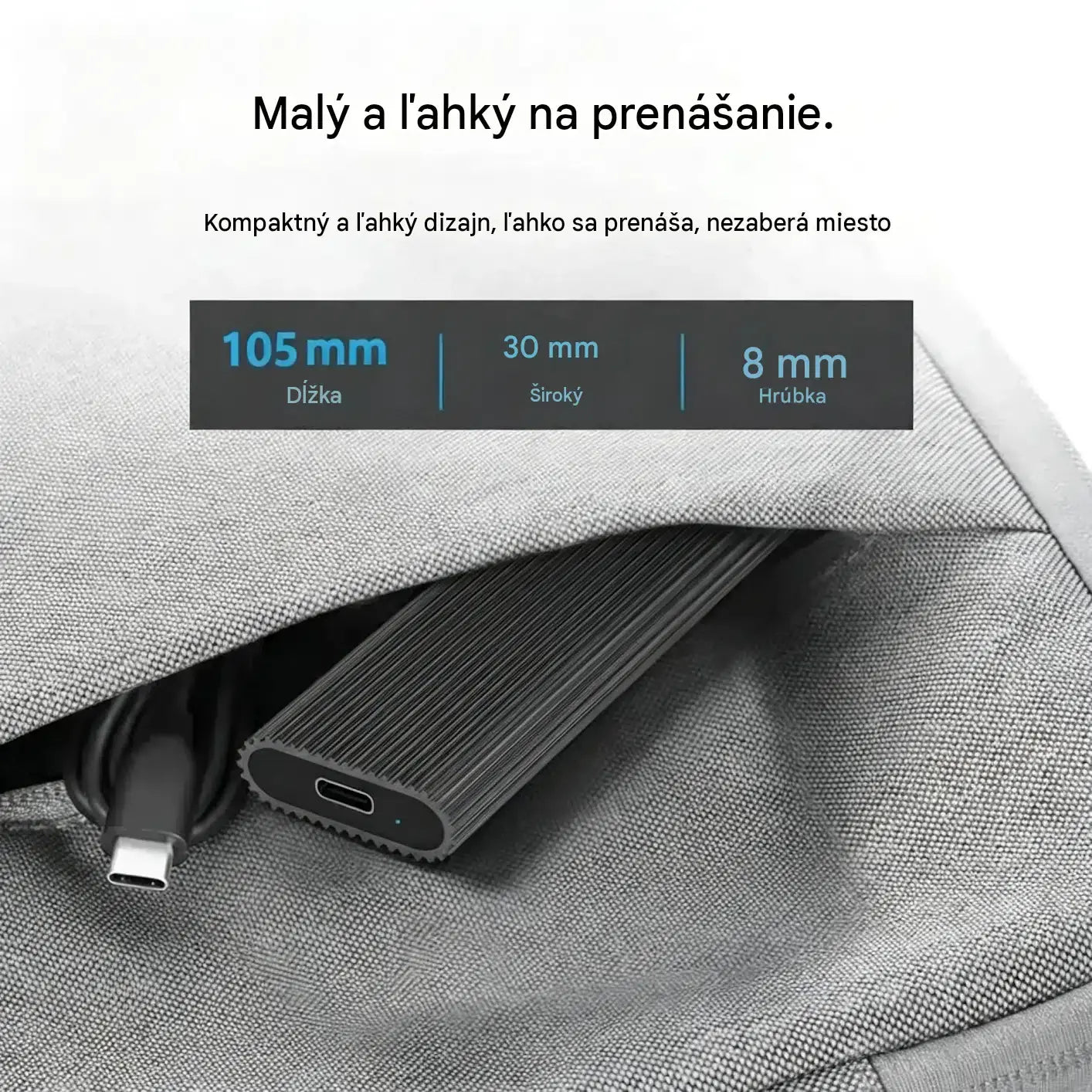 💾64 TB🔌Vysokorýchlostný externý SSD disk, prenosný