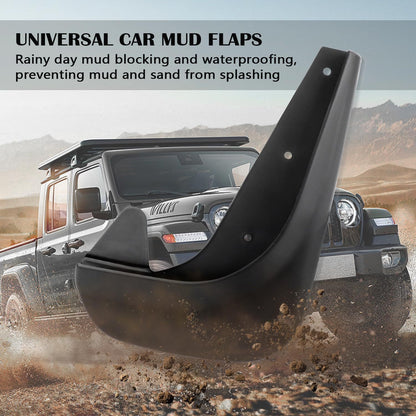🚗💨【Juego de 4 piezas con herramientas de instalación】Guardabarros para ruedas delanteras y traseras de coche, accesorios exteriores universales para guardabarros de rueda de coche