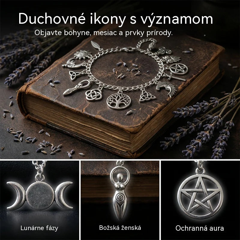 Vintage náramok s príveskami a mystickým nádychom pre ženy – nebeské, gotické a boho šperky 🔮✨