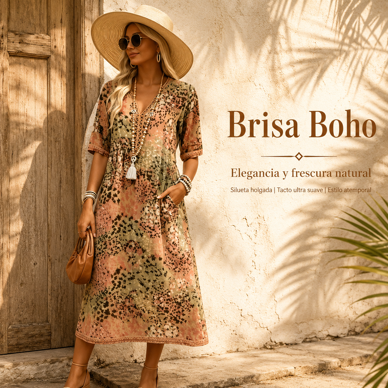 🌸✨ Nuevo vestido de manga corta con escote en V y ribete floral estampado a la moda (Colección 2026)