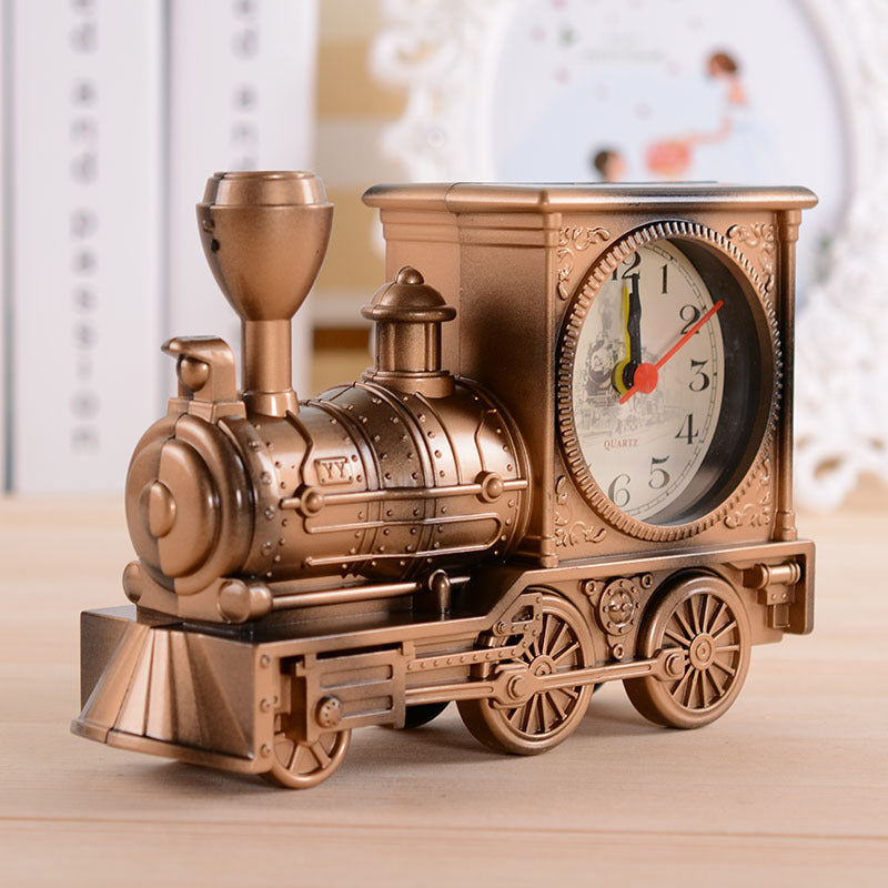 📢📢¡49% de descuento! ⏰Reloj despertador de locomotora de vapor modelo retro