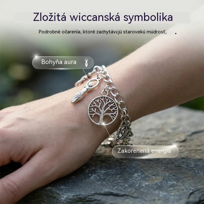 Vintage náramok s príveskami a mystickým nádychom pre ženy – nebeské, gotické a boho šperky 🔮✨