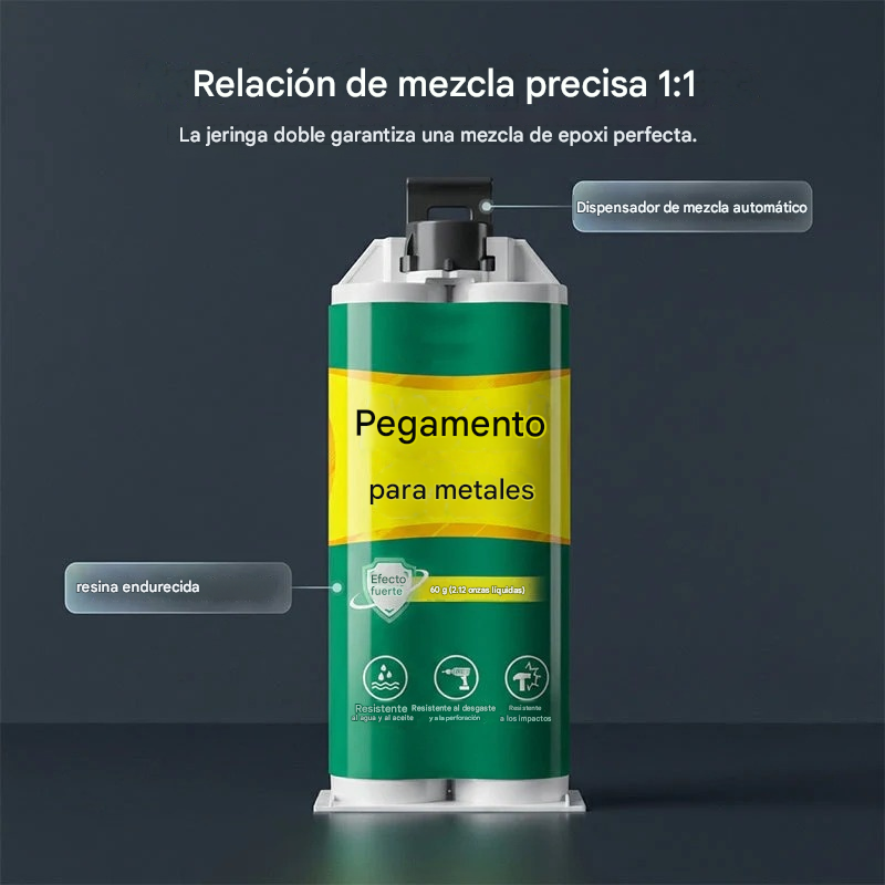 【Juego de 3 piezas】 28 € 🔥🛠️Pegamento reparador de metal AB de alta resistencia