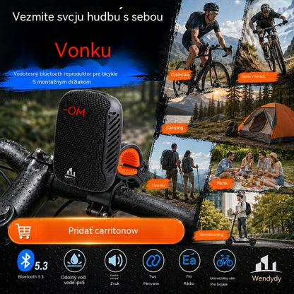 🚴‍♂️🎵 Vodotesný Bluetooth reproduktor na bicykel – vodeodolnosť IPX5, stereo zvuk TWS, handsfree volanie. Stabilná inštalácia, efektívny dosah 70 metrov. Hudba hrá počas jazdy! 🔊✨