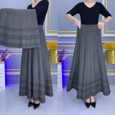 【S-3XL】Jesienno-zimowa gruba spódnica wełniana