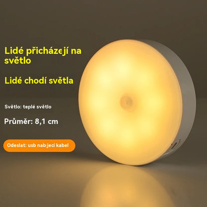 🏡💡【Купете 1, вземете 1 безплатно】Интелигентна LED лампа с човешки сензор, удобна и практична за презареждане
