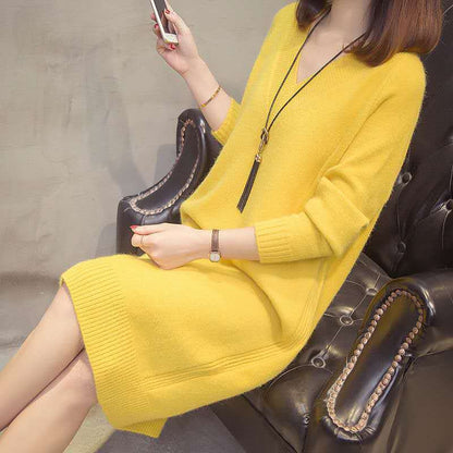 ✨👗【Precio especial -50%】Vestido de punto suelto de gran tamaño, más vendido