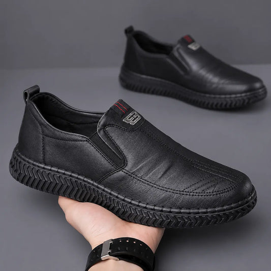 Nowe męskie buty z miękkiej skóry z 2026 r. | Oddychające i wygodne | Łatwe do chodzenia