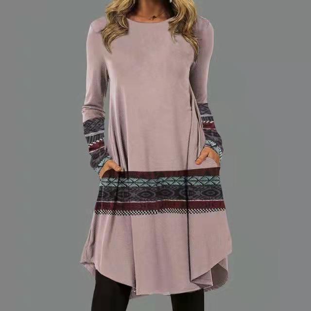 👗50% OFF🍁【S-5XL】Dámske etnické módne ležérne šaty