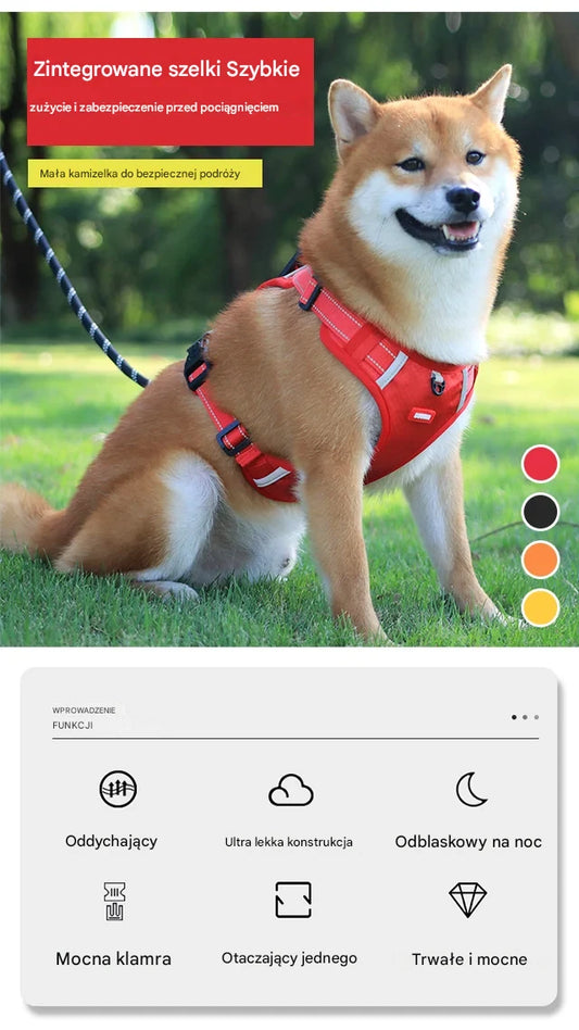 🐶【5-30KG】Szelki dla psa bez ciągnięcia dla zwierząt domowych