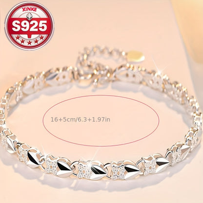 😀👉【Compre 1 y obtenga 1 gratis】💖🍀Me encanta la nueva pulsera de plata 925 con trébol de cuatro hojas para mujer, ¡a la moda!【30% de descuento】