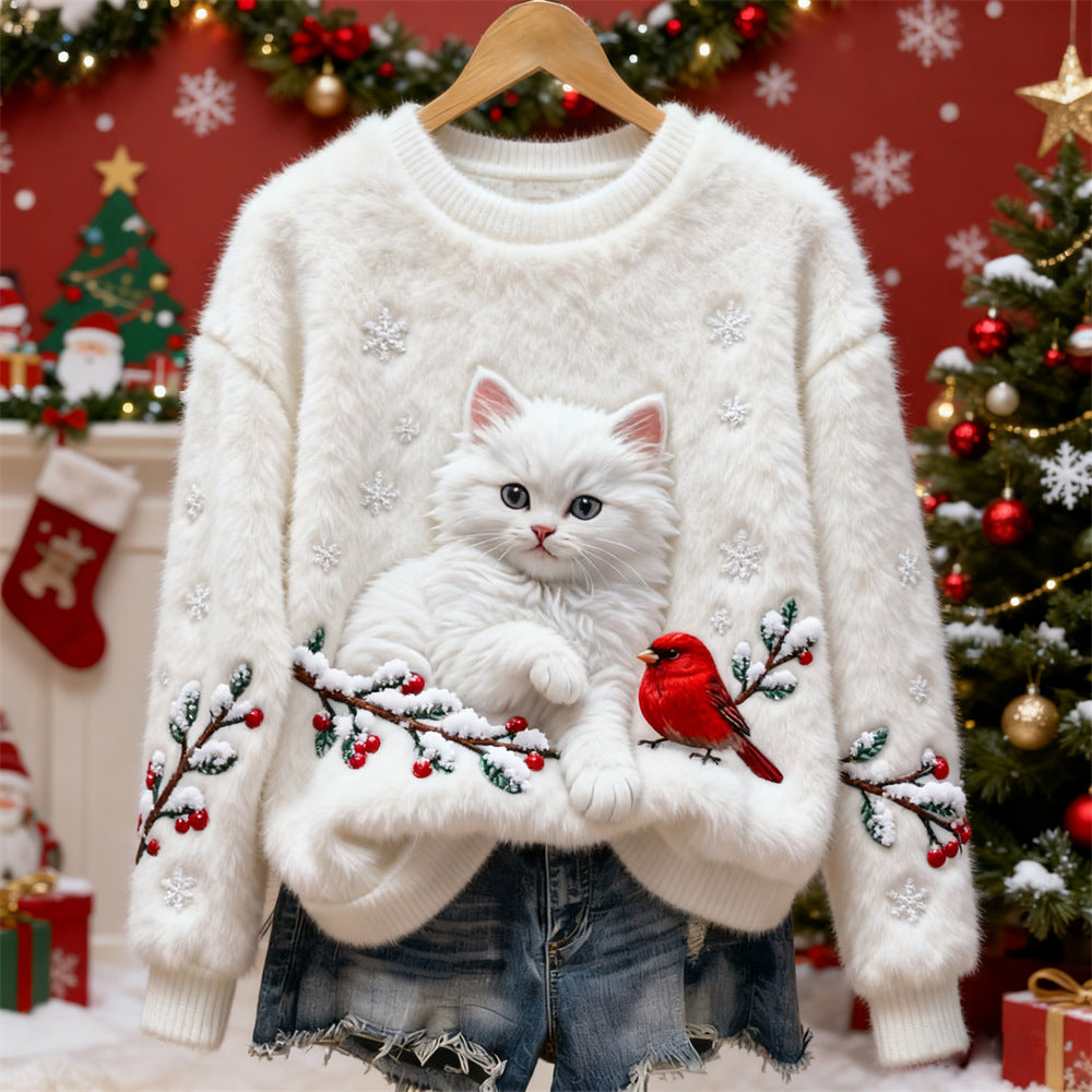 🎄❄️【¡Oferta -50%】Suéter navideño de franela para mujer con estampados bonitos
