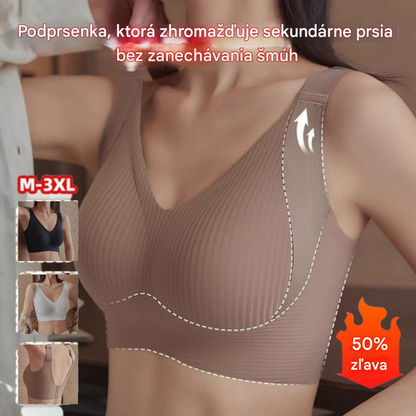 ❤️😍【40-95 kg】【4 kusy】Bezšvová pohodlná push-up podprsenka
