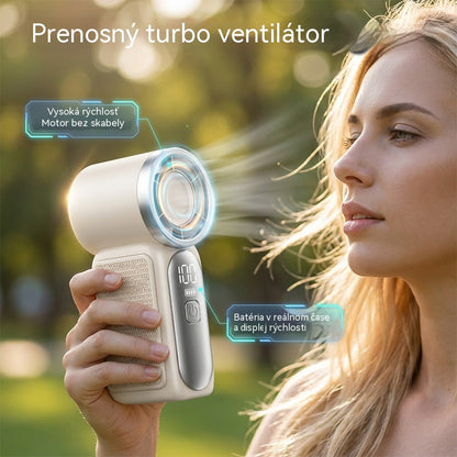Malý prenosný ventilátor s vysokou rýchlosťou a dlhou životnosťou.